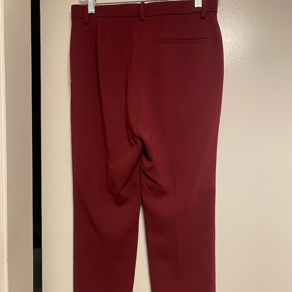 THEORY burgundy dress pant in size 0 - Picture 2 of 4